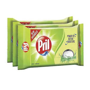 Pril Dish Wash Bar Lime + Vinegar 400g 3's