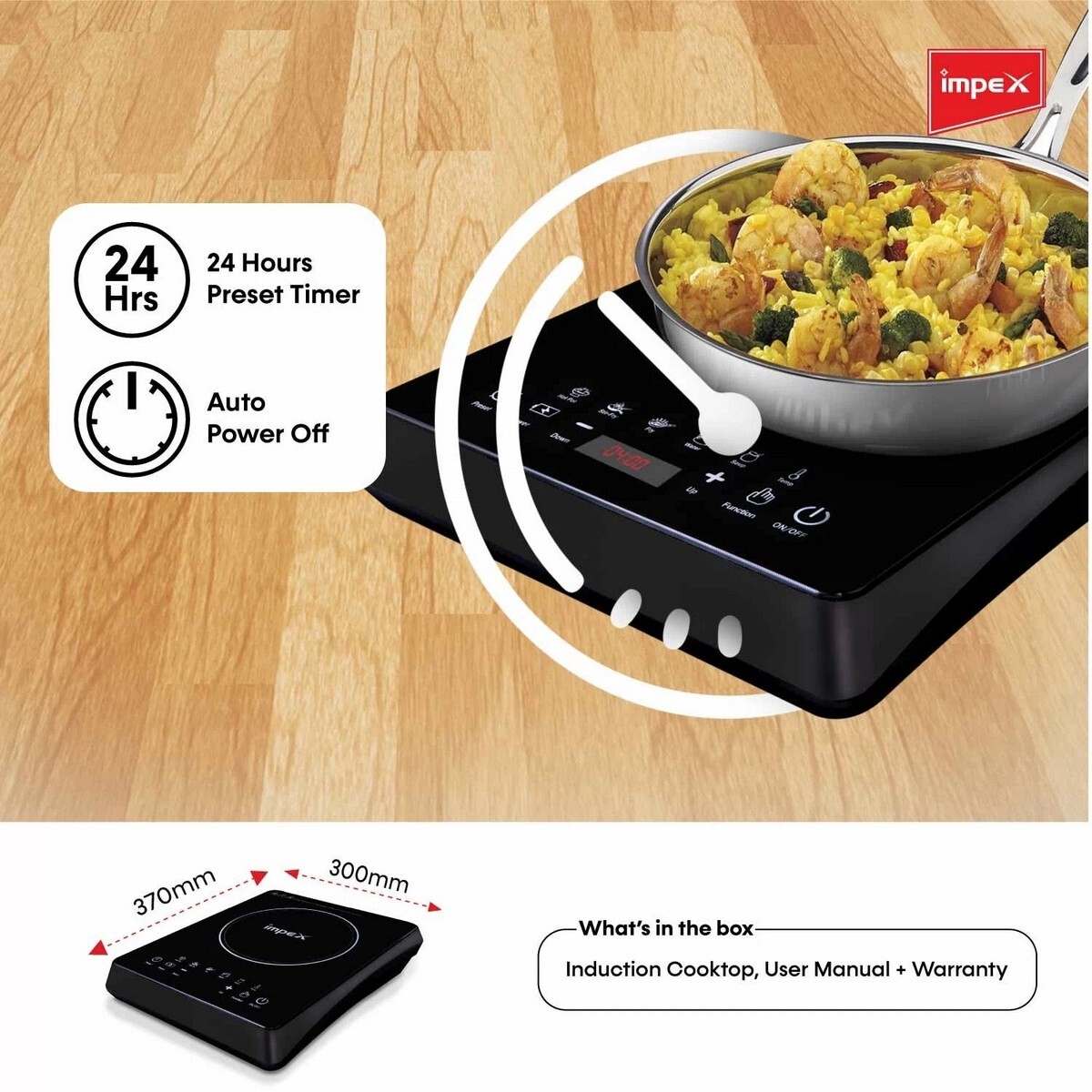 Impex Induction Cooktop Omega H6A DX