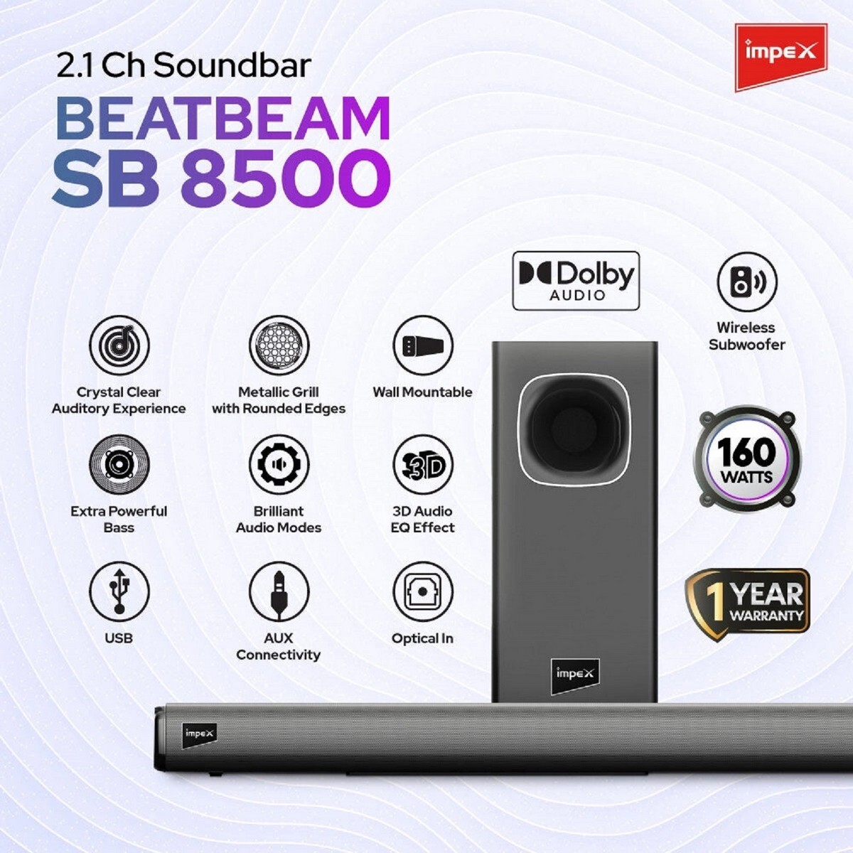 Impex Soundbar BeatBeam SB8500