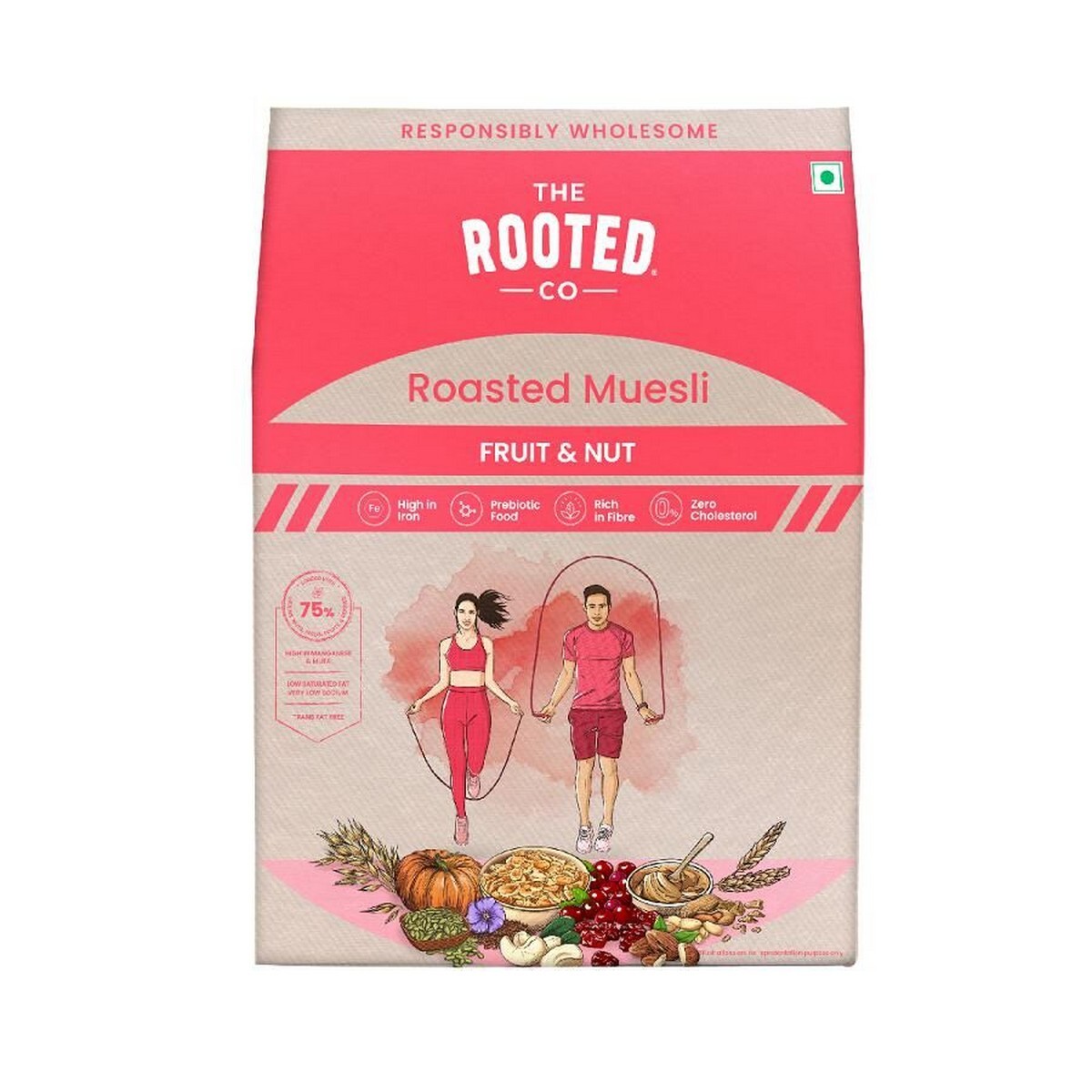 The Rooted Company Roasted Muesli  Fruit & Nut 400g