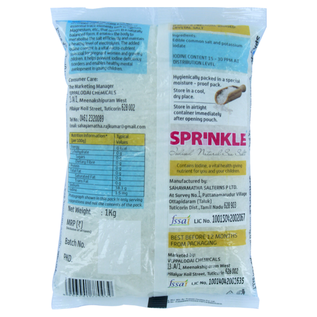 Sprinkle Crystal Salt 1kg