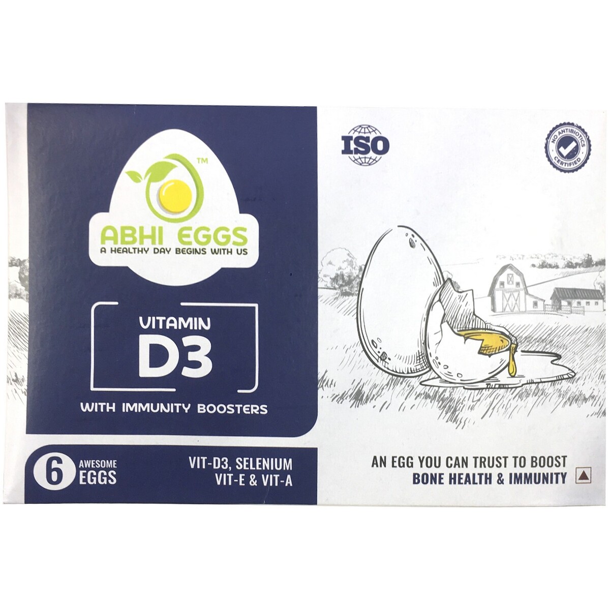 Abhi Eggs White Vitamin D3 6's