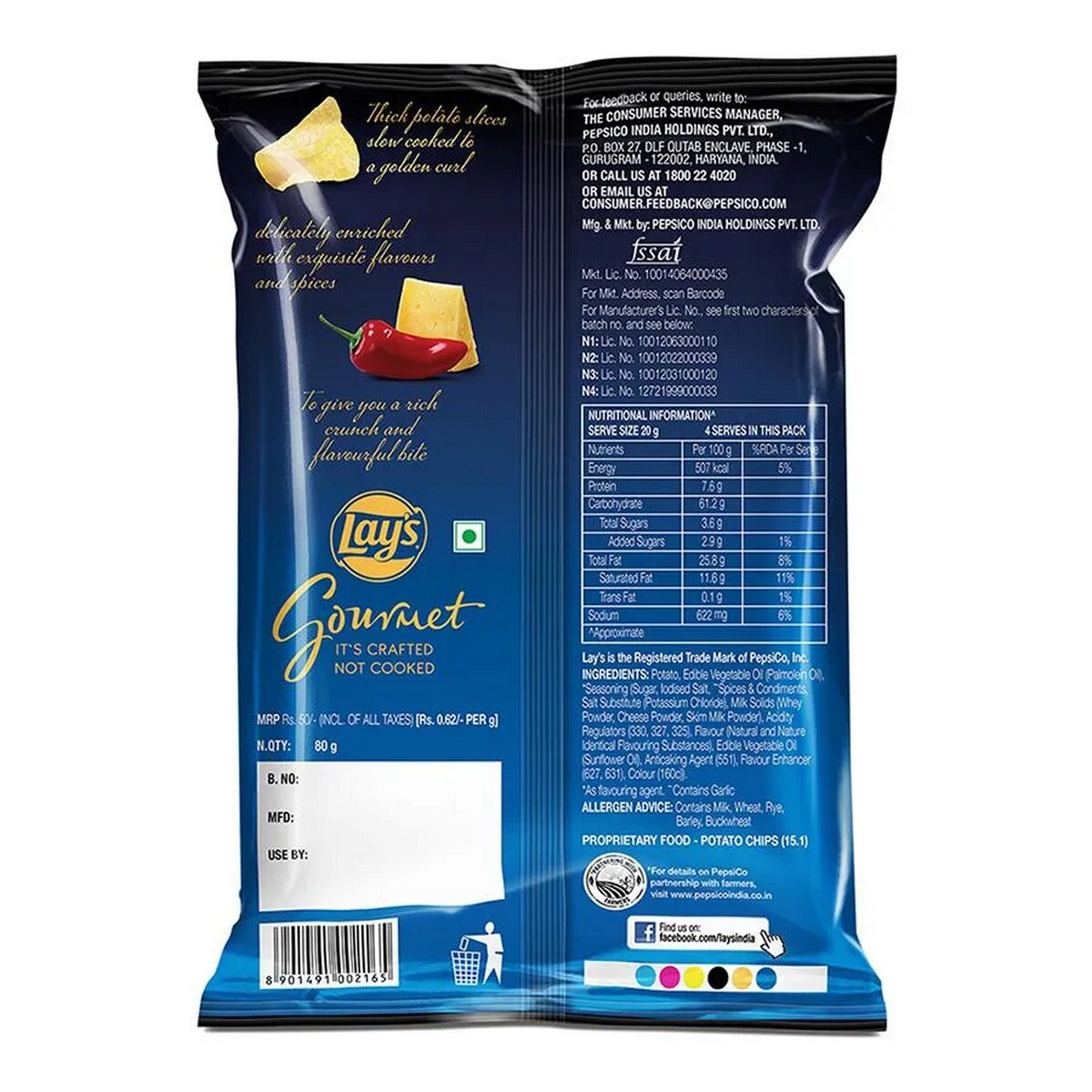 Lays Gourmet Vc And P 80g