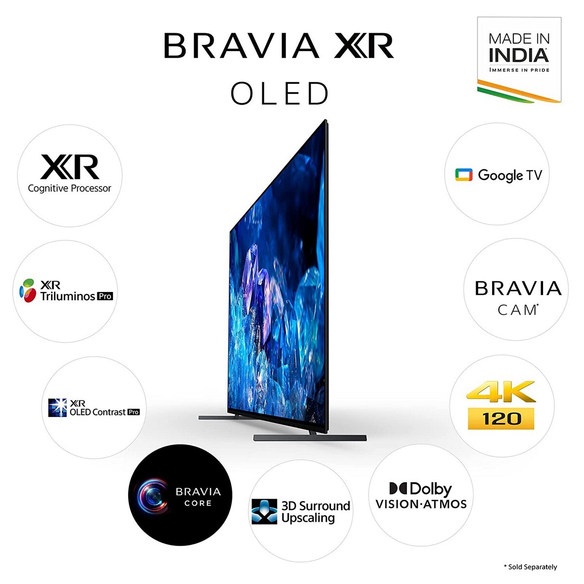 Sony Bravia 4K Ultra HD Smart OLED Google TV XR-55A80K 55"