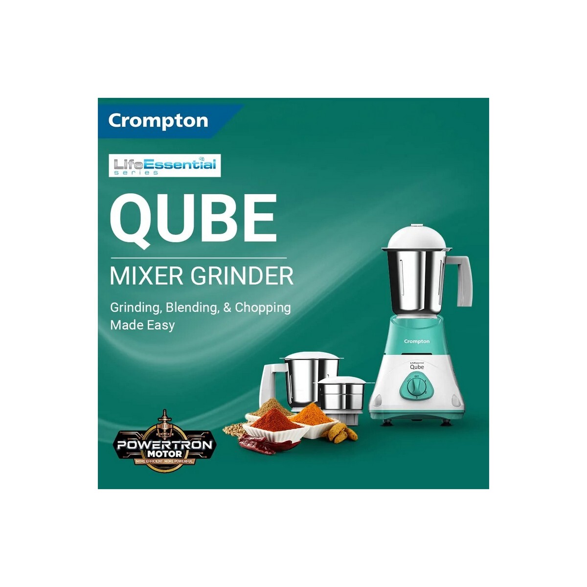 Crompton Qube 3 jar Mixer grinder 750 W