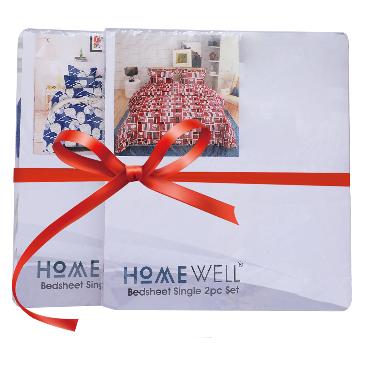 Home Well  Bed Sheet Single 2pc Set FR Assorted Colour and Assorted Design