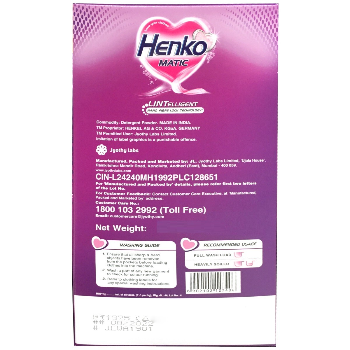 Henko Matic Detergent  Powder Top Load 4 kg + 2 kg