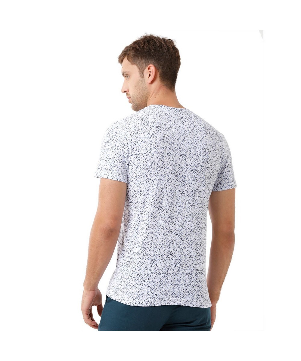 Classic Polo Mens Slim Fit Multicolor Half Sleeve Printed Round Neck T Shirt