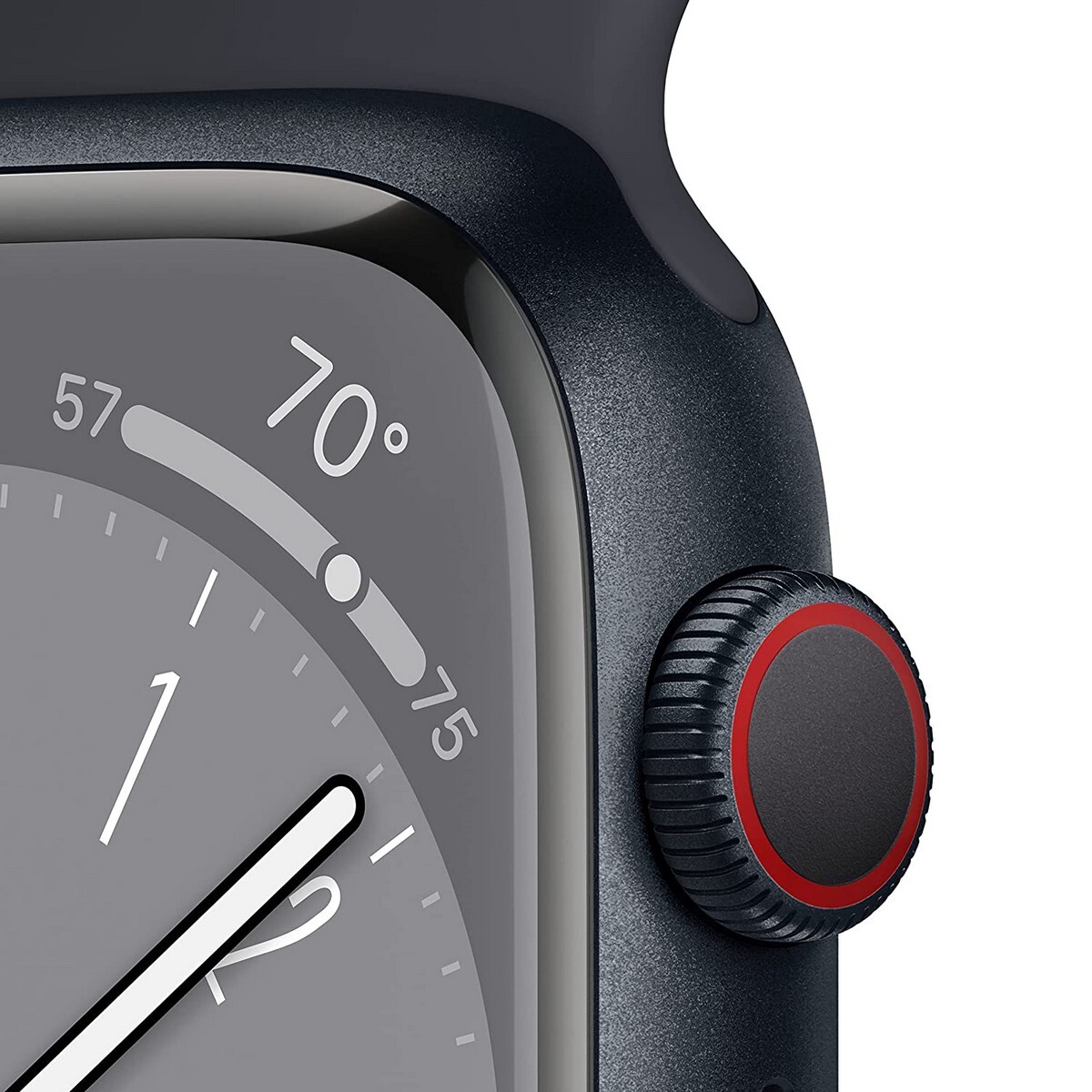 Apple Watch Series 8 [GPS + Cellular 45 mm] Smart Watch watch Midnight Aluminium Case with Midnight Sport Band, Always- On Retina Display, Water Resistant
