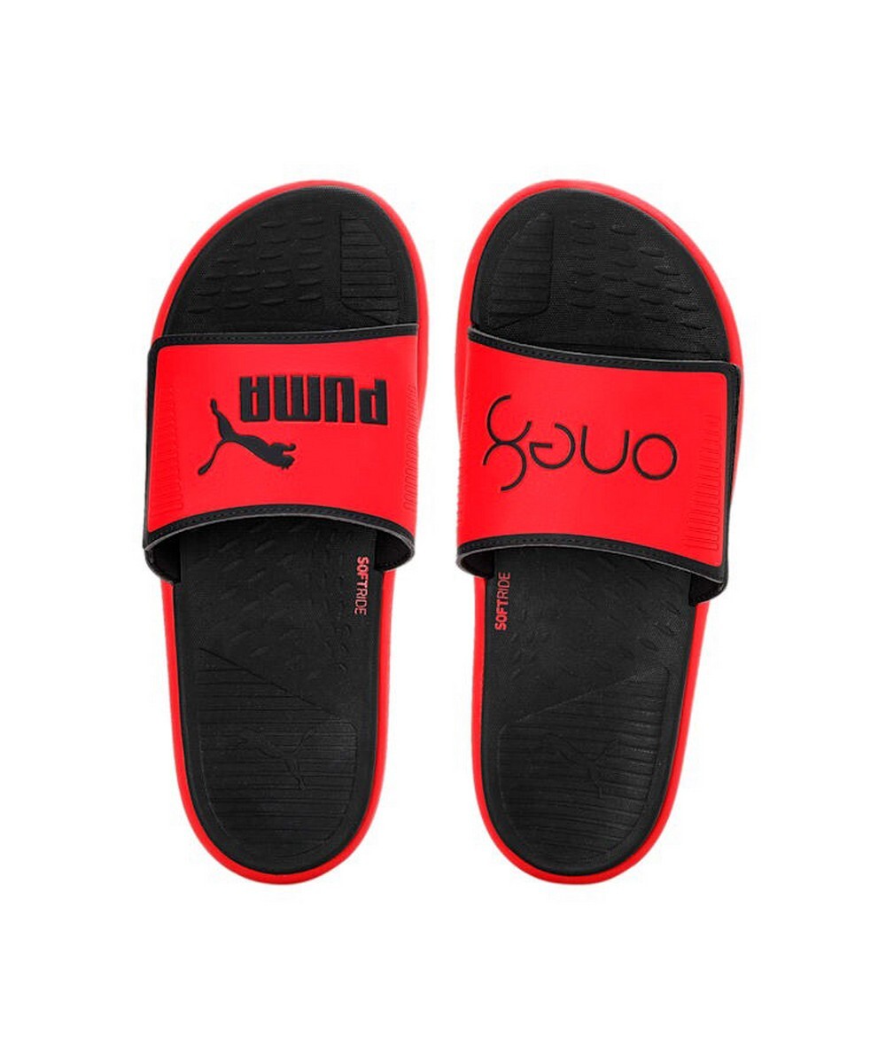 Puma Mens Synthetic Red Slip-On Sandal