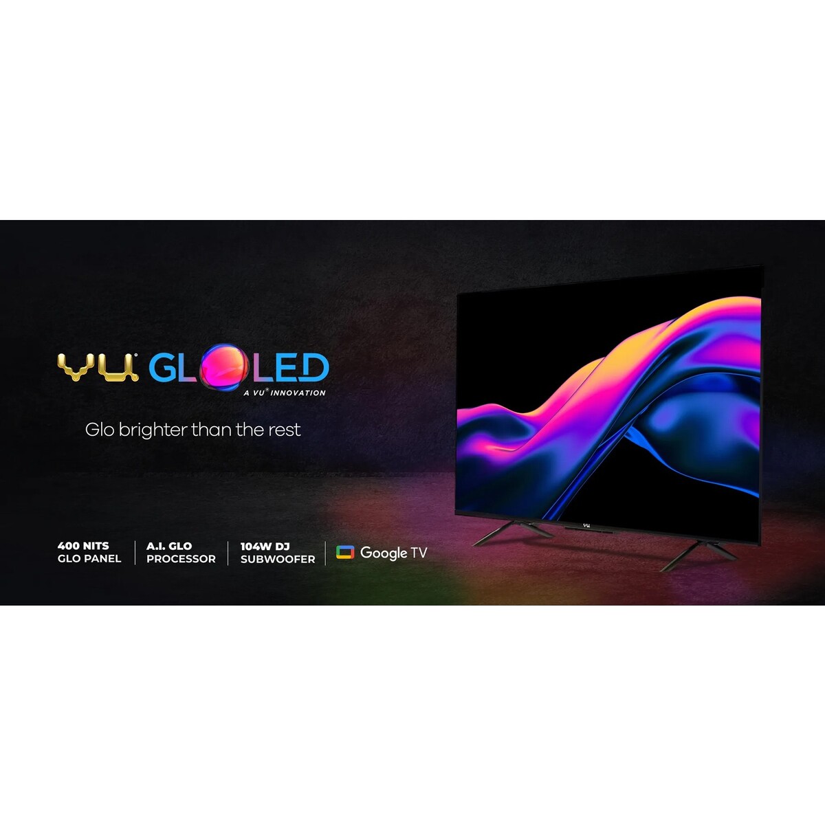 Vu 4K Ultra HD GloLED Smart Google TV 65GloLED 65"