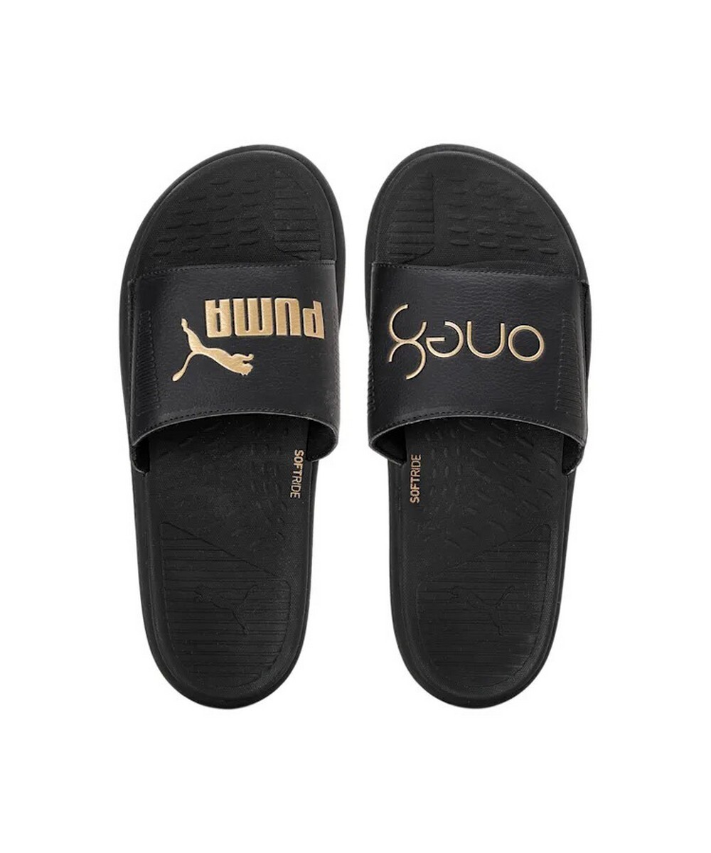 Puma Mens Synthetic Black Slip-On Sandal