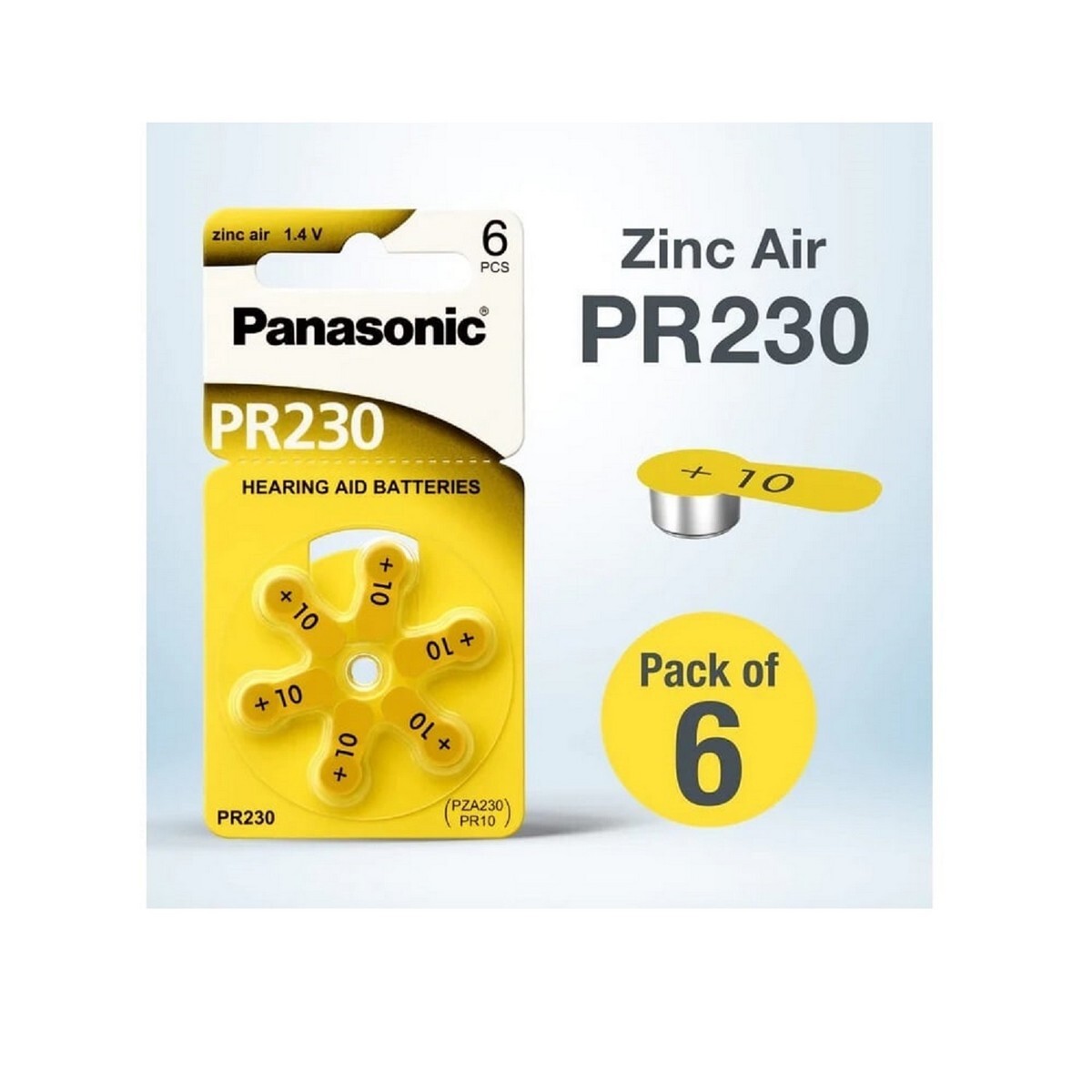Panasonic Battery Zink Air PR-230HEP/6C
