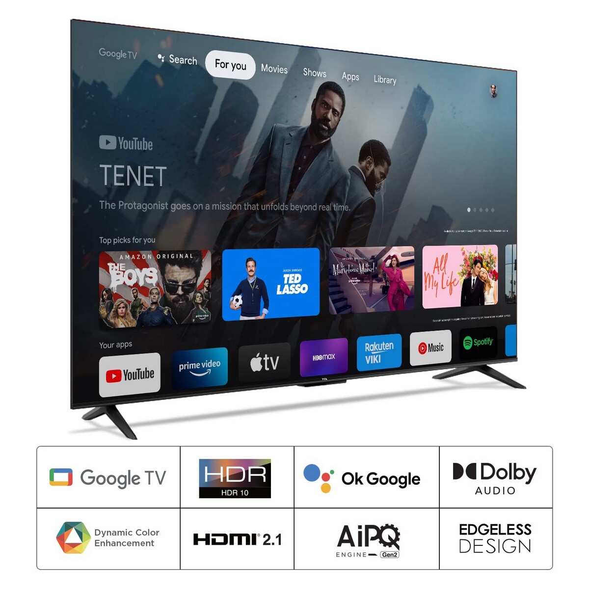 TCL 4K Ultra HD Android Smart LED Google TV 55P635 55"