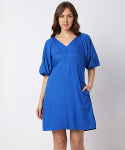 Vero Moda Shift Lapis-Blue Western Dress