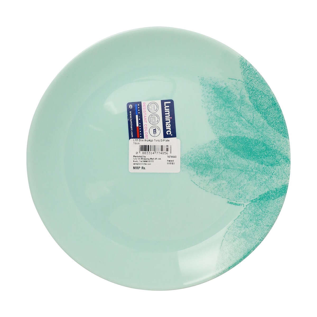 Luminarc Diwali Arpegio Turquoise Dinner Plate 19cm