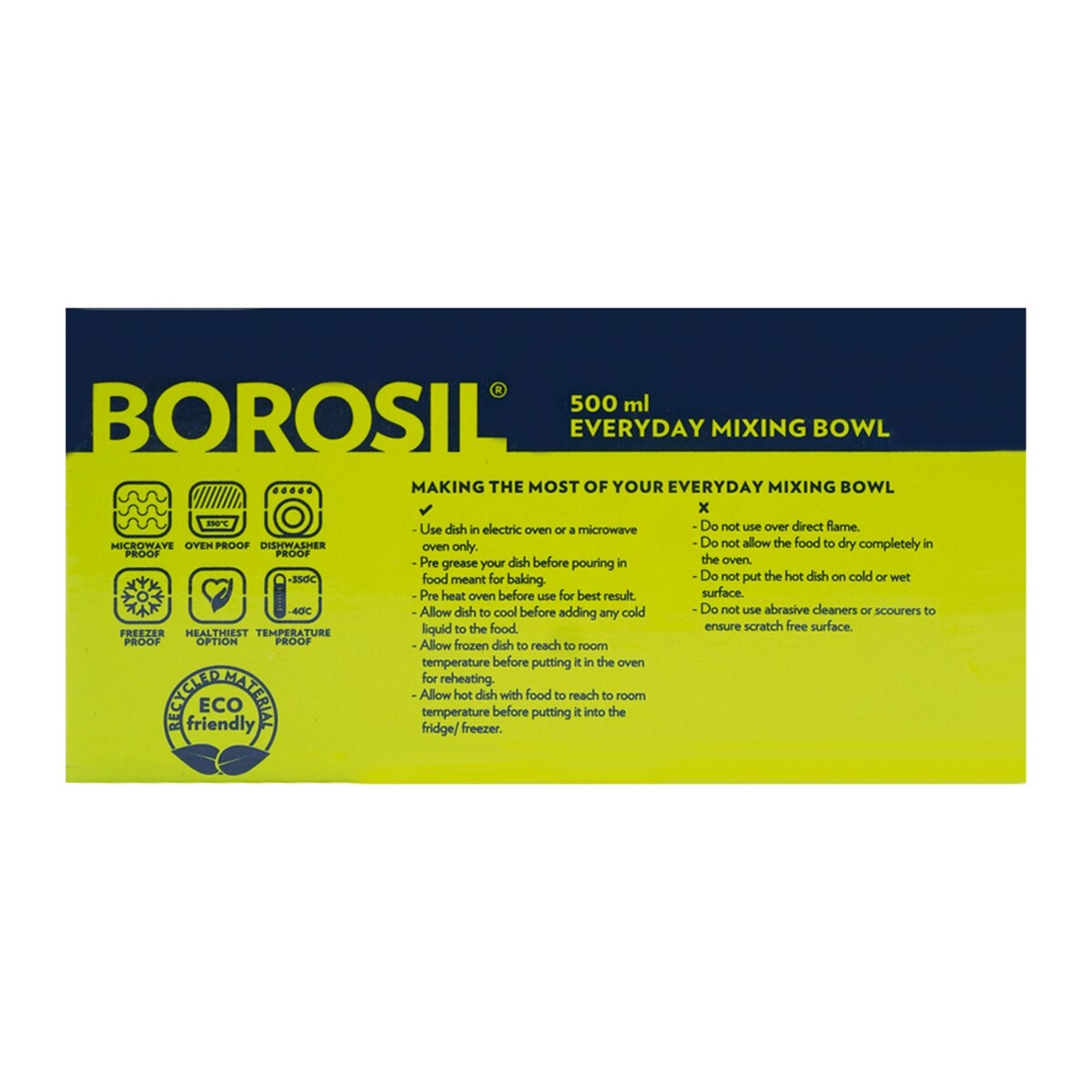 Borosil Mixing Bowl 0.5L - 01150