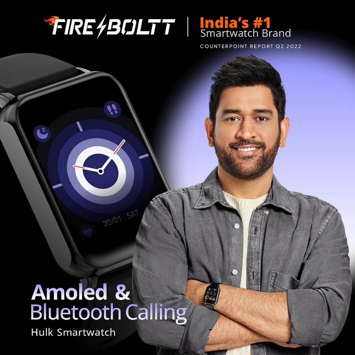 Firebolt Smart Watch Hulk BSW052 Black