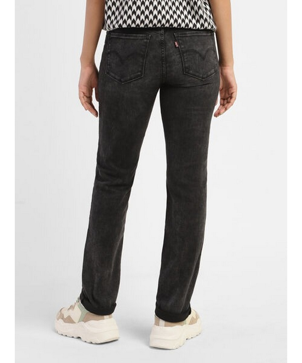 Levis Ladies Slim Fit Onyx Black Solid Casual Jeans