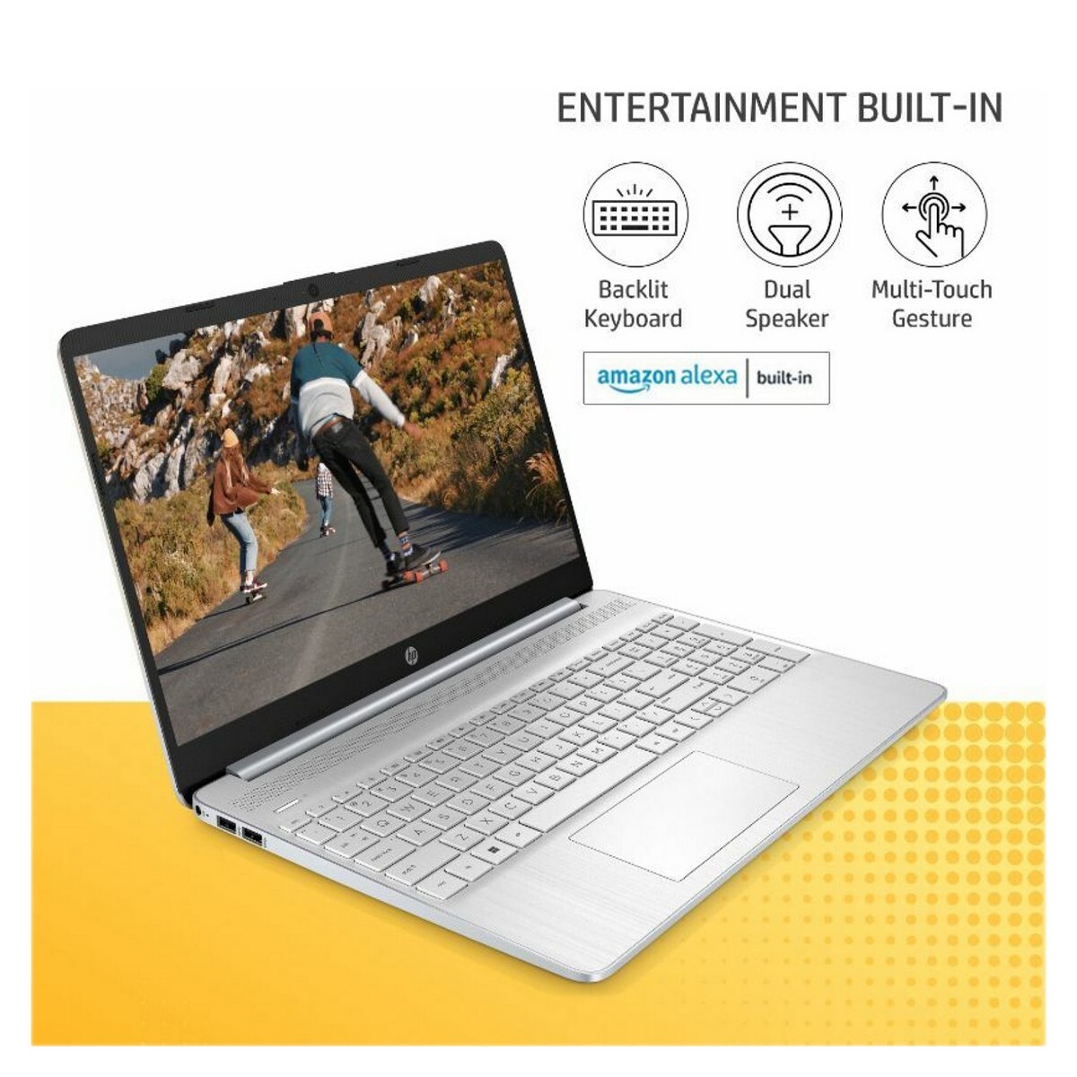 HP Laptop Core i3 11th Gen - 8 GB/512 GB SSD/Windows 11 Home 15s-fq2717TU Thin and Light Laptop 15.6 Inch, Natural Silver, 1.69 Kg