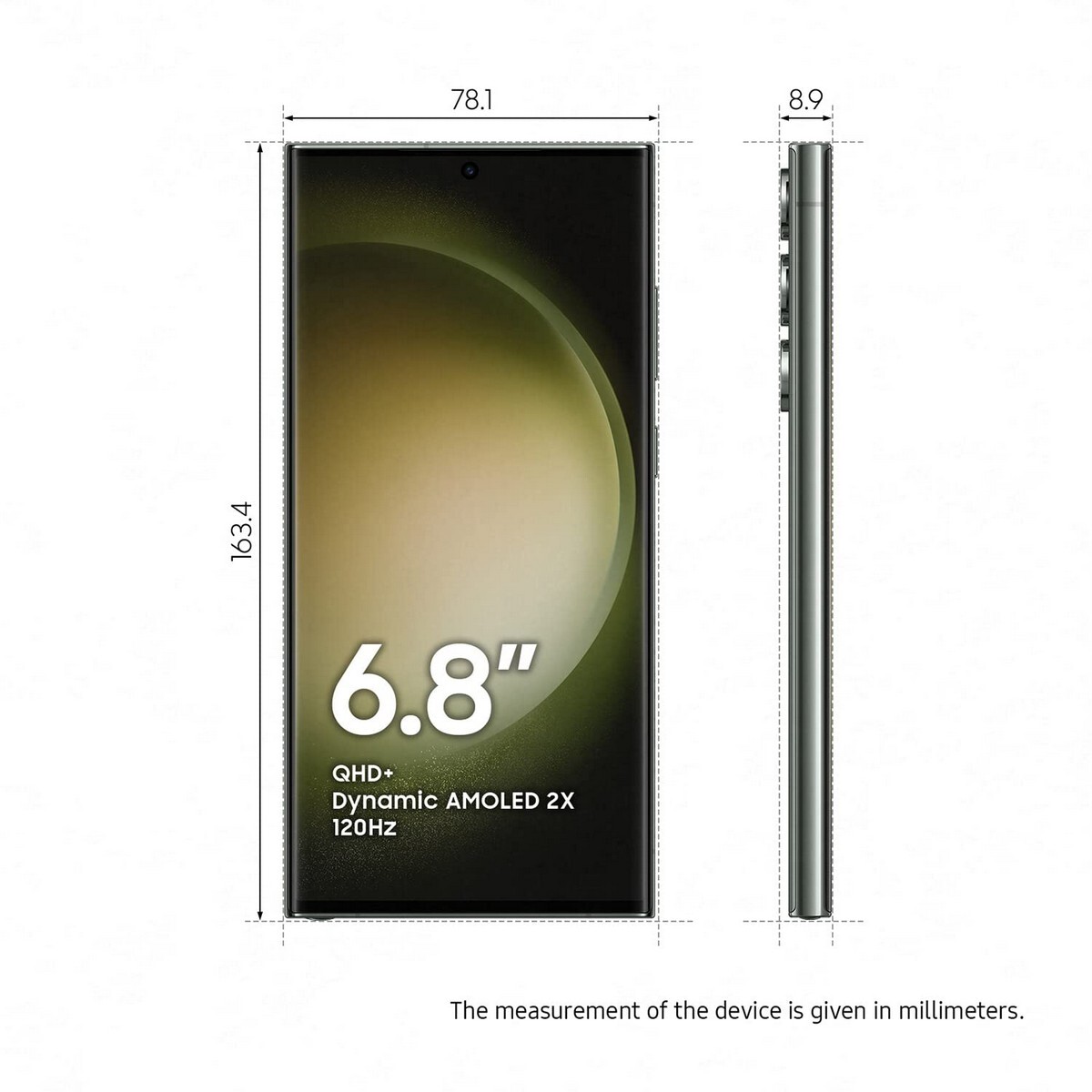 Samsung Galaxy S918 S23 Ultra 5G 12/256 Storage, Green