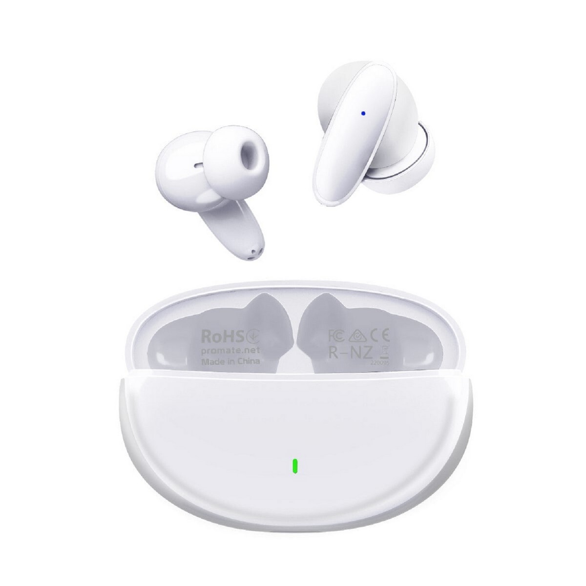 Promate True Wireless EarPods Lush White