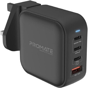 Promate GaN Fast Charger 100 W Black