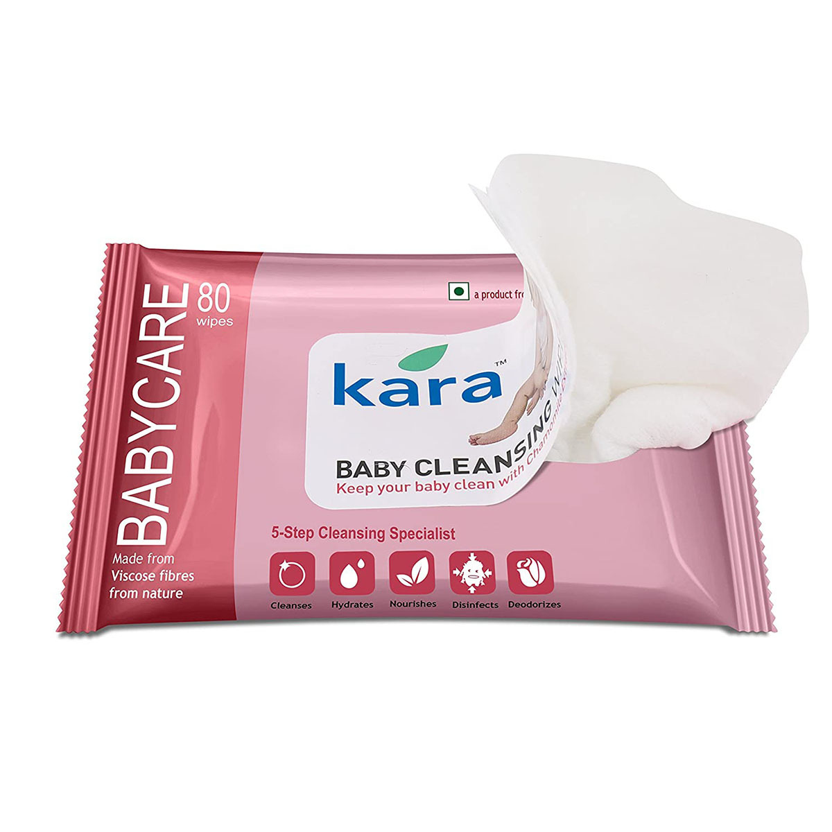 Kara Baby Cleansing Wipes 80pcs