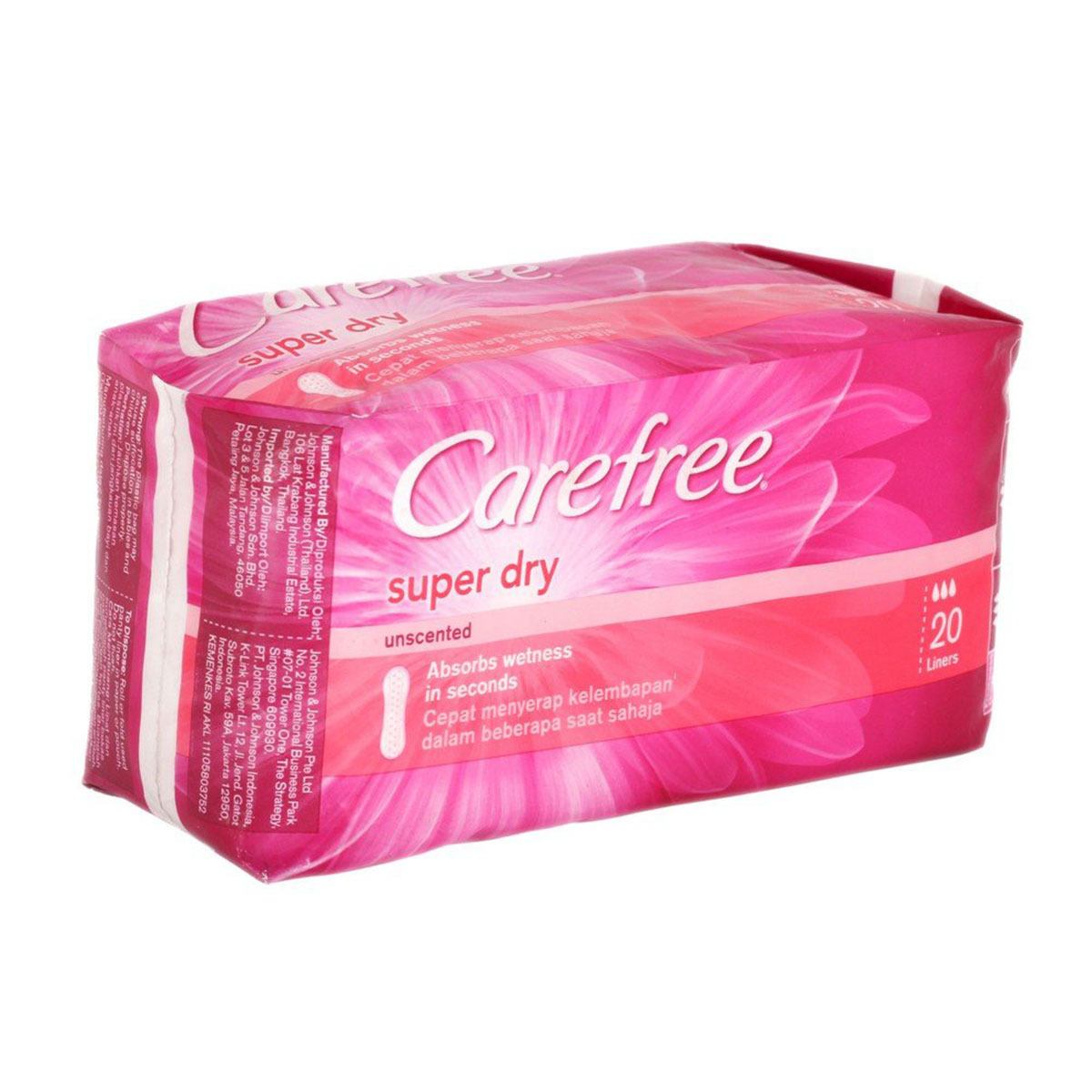 Carefree Pantyliners Super Dry 20's