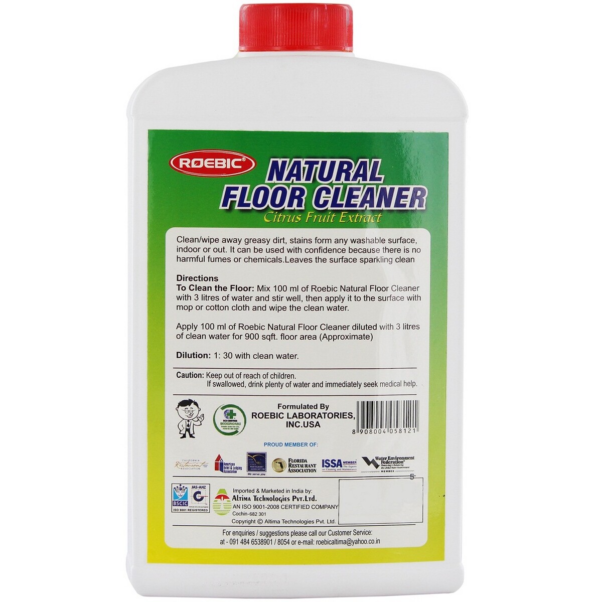 Roebic Natural Floor Cleaner Citrus Fruit Extract 1Litre