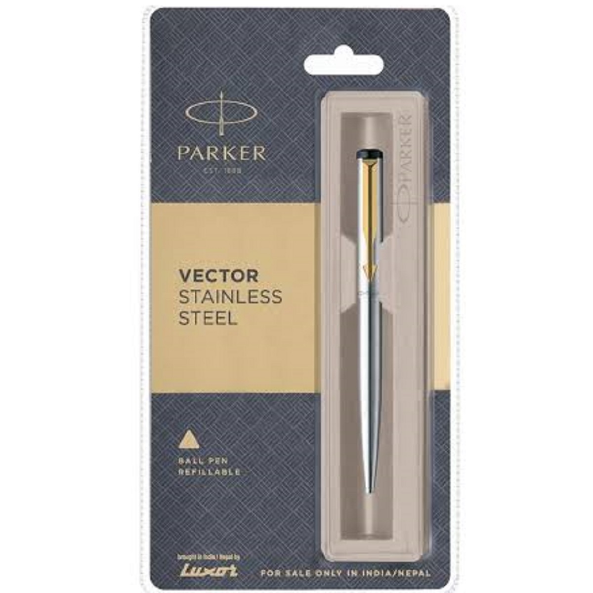 Parker Vector Stainless Steel GT Blue Ink Ball Pen