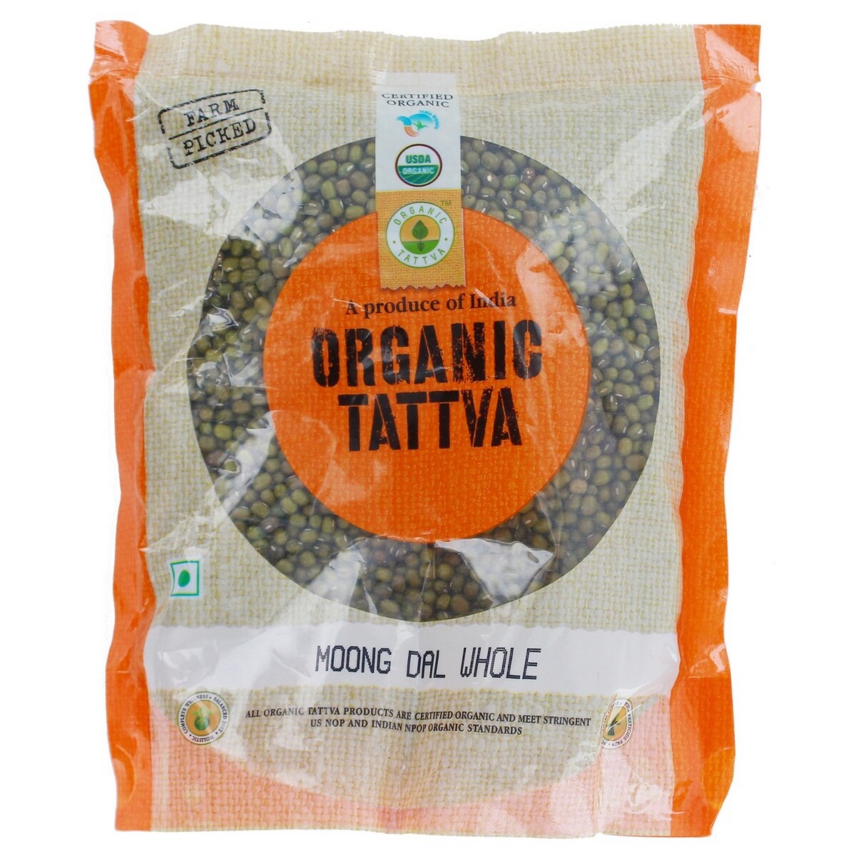 Organic Tattva Organic Moong Dal Whole 500g