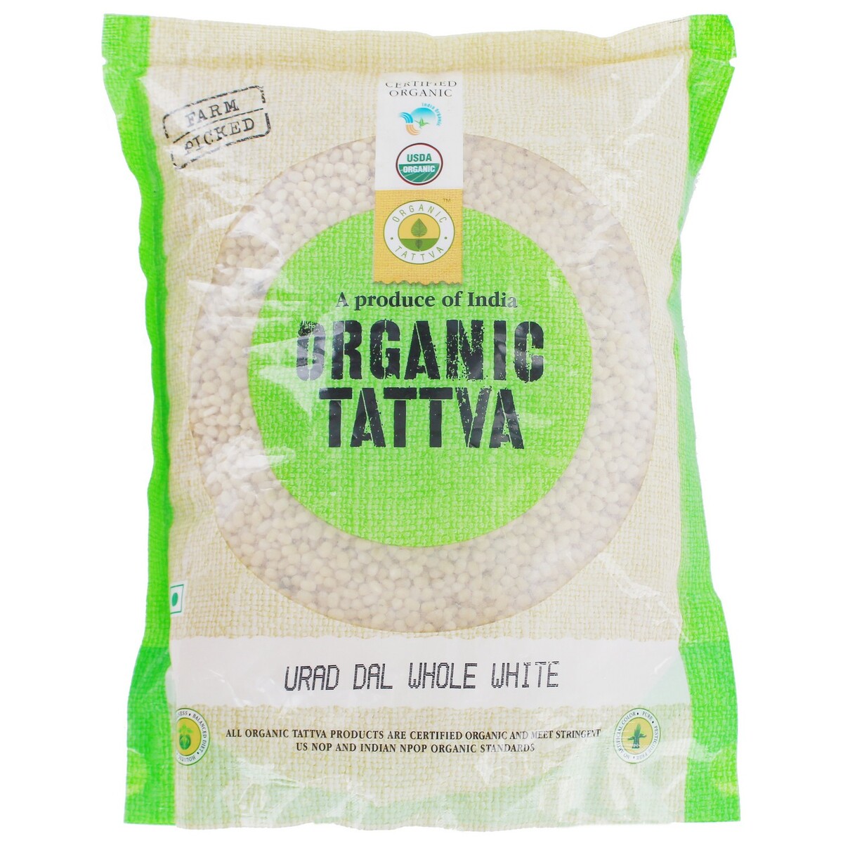 Organic Tattva Organic Urad Dal Whole White 1kg