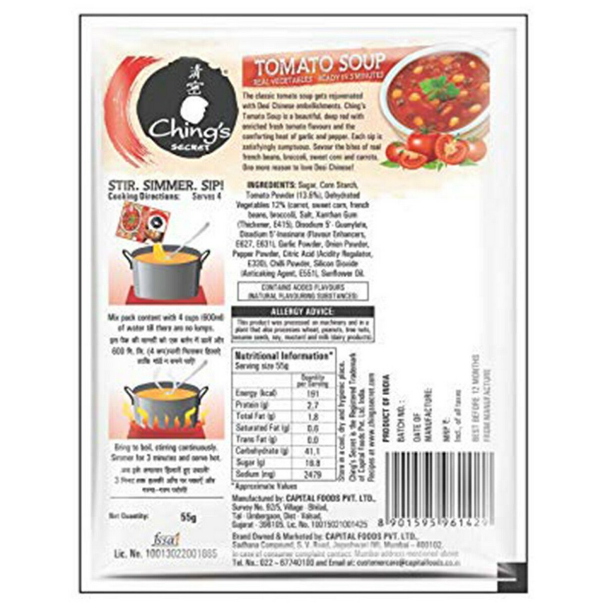 Chings Secret Oriental Tomato Soup 55g