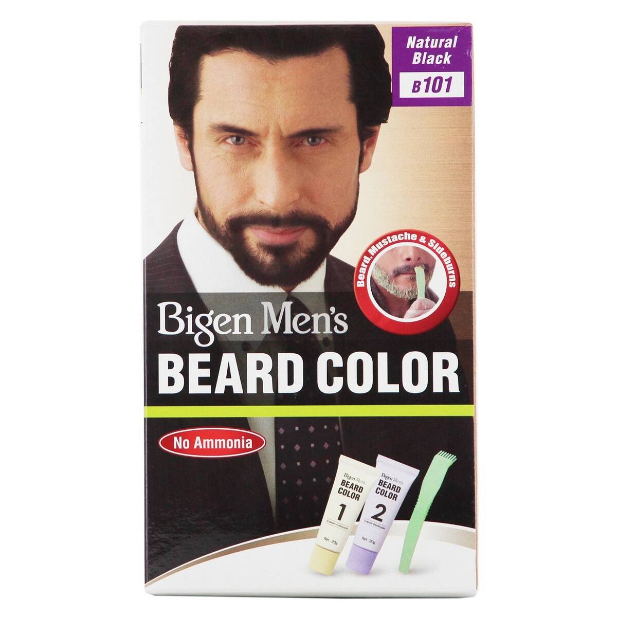 Bigen Men's Beard Color Natural Black B 101 1's