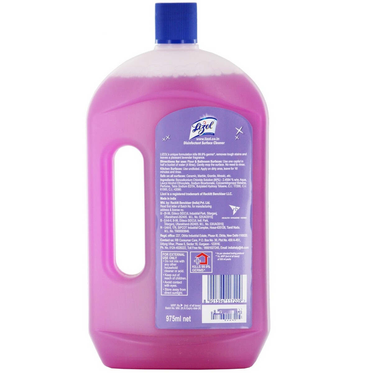 Lizol Disinfectant Floor Cleaner Lavender 975ml