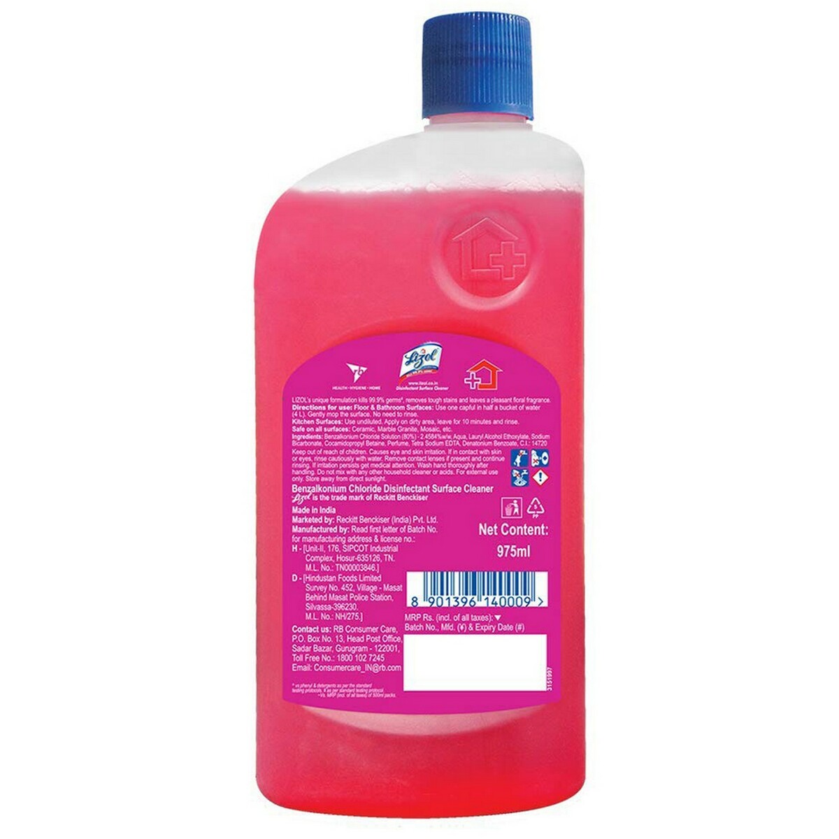 Lizol Disinfectants Surface Cleaner Floral 975ml