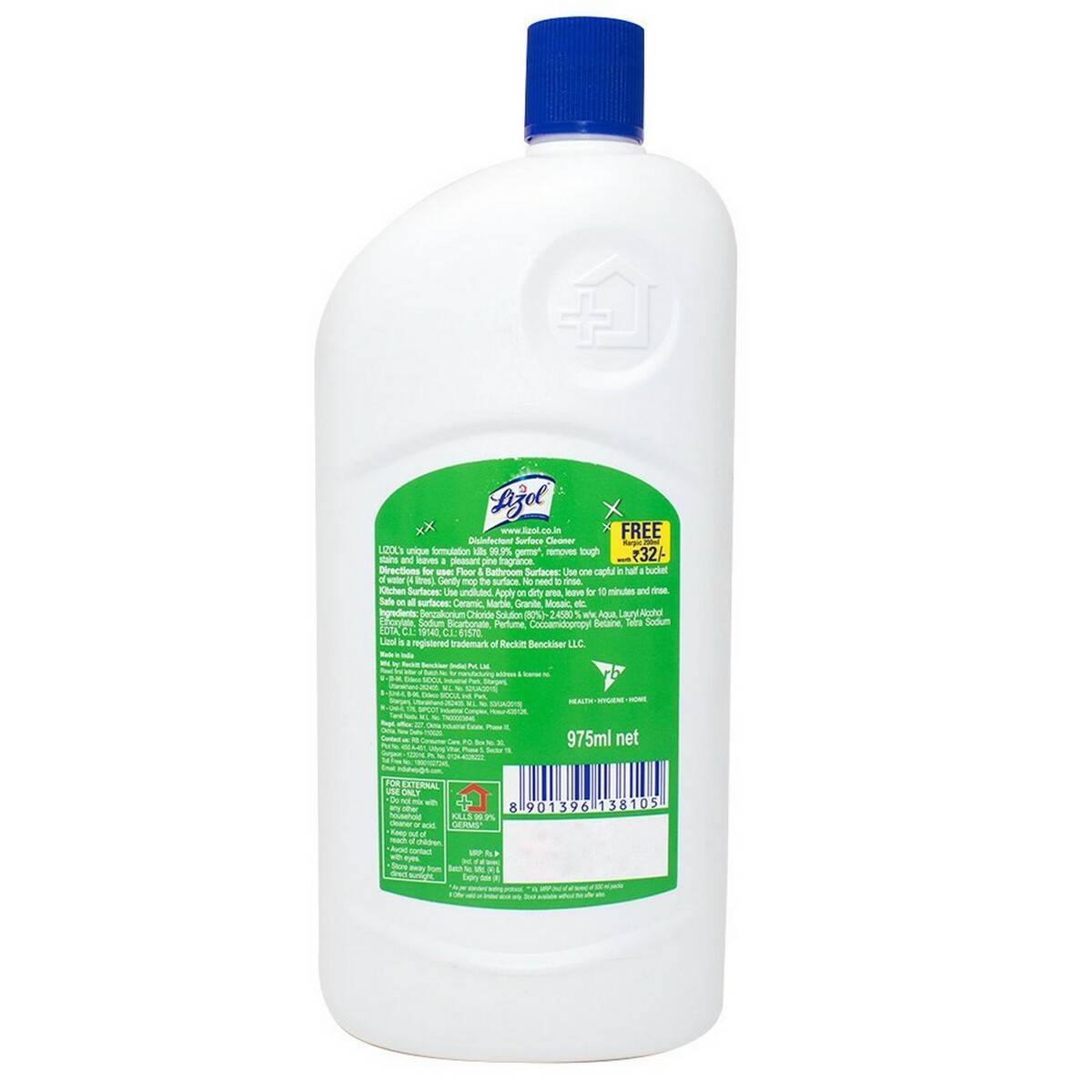Lizol Disinfectant Surface Cleaner Pine 975 ml
