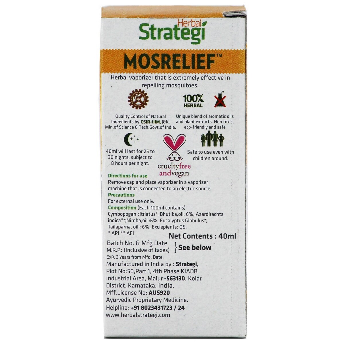 Herbal Strategi Herbal Mosquito Vaporizer Mosrelief 40ml