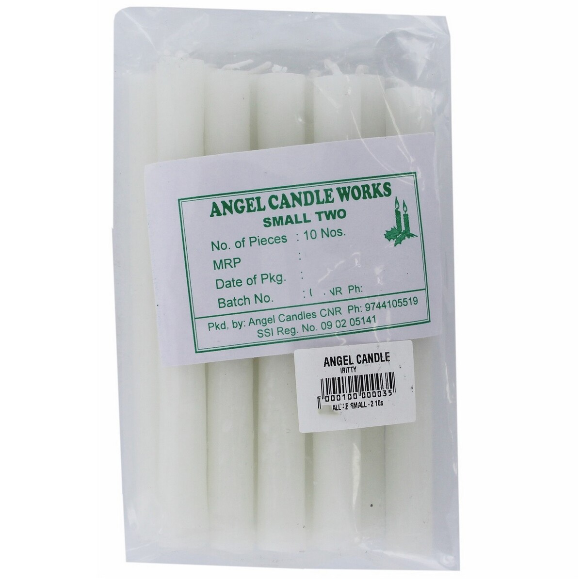 Angel Candle Small Two 10's