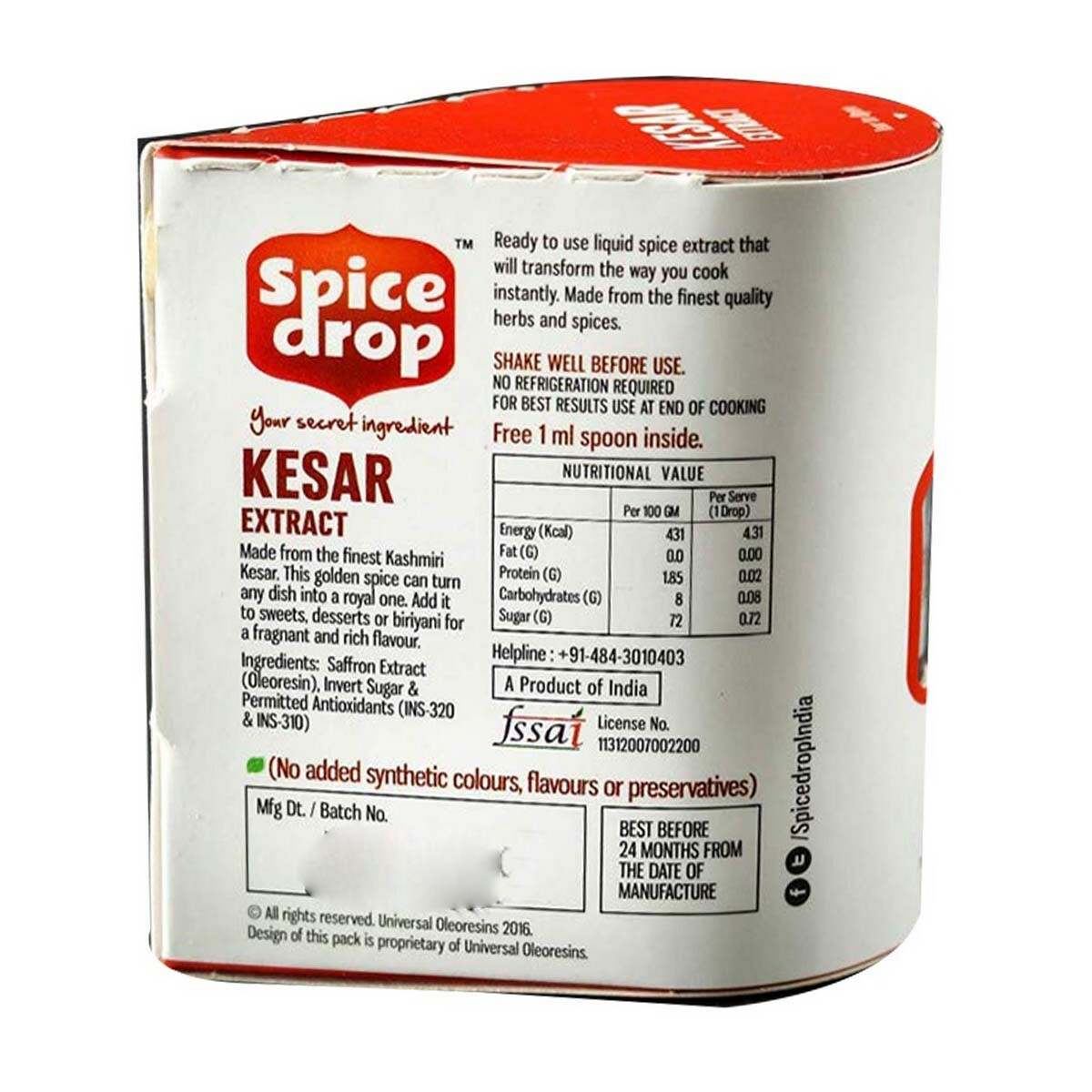 Spice Drop Kesar Extract 20ml