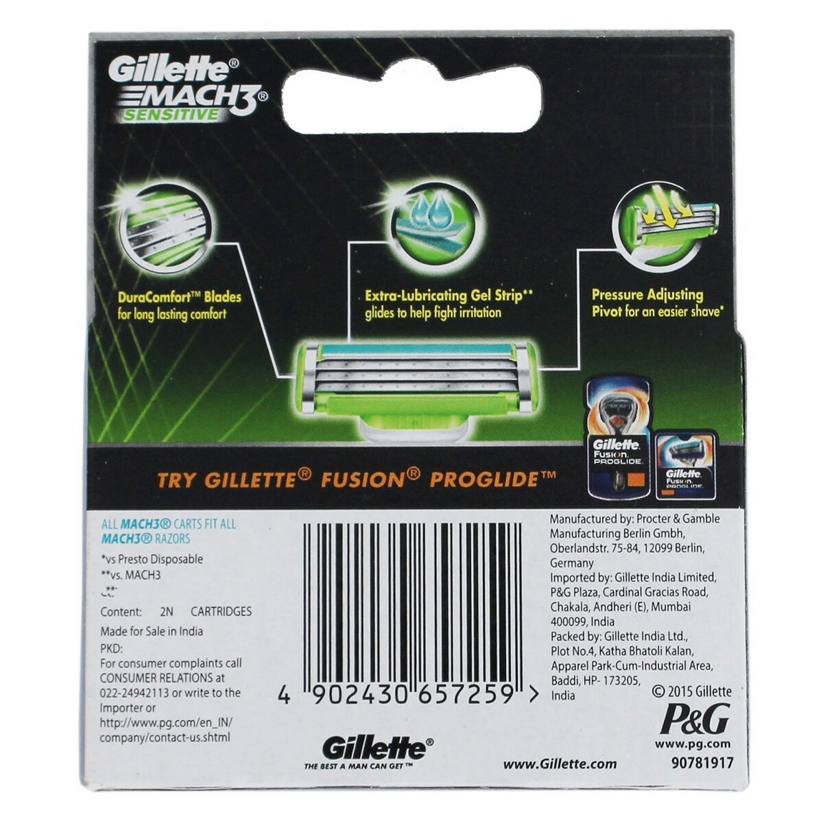 Gillette Cartridge Mach3 Turbo Sensitive 2's