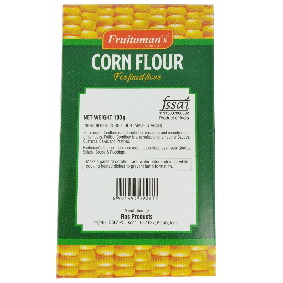 Fruitoman's Corn Flour 100g