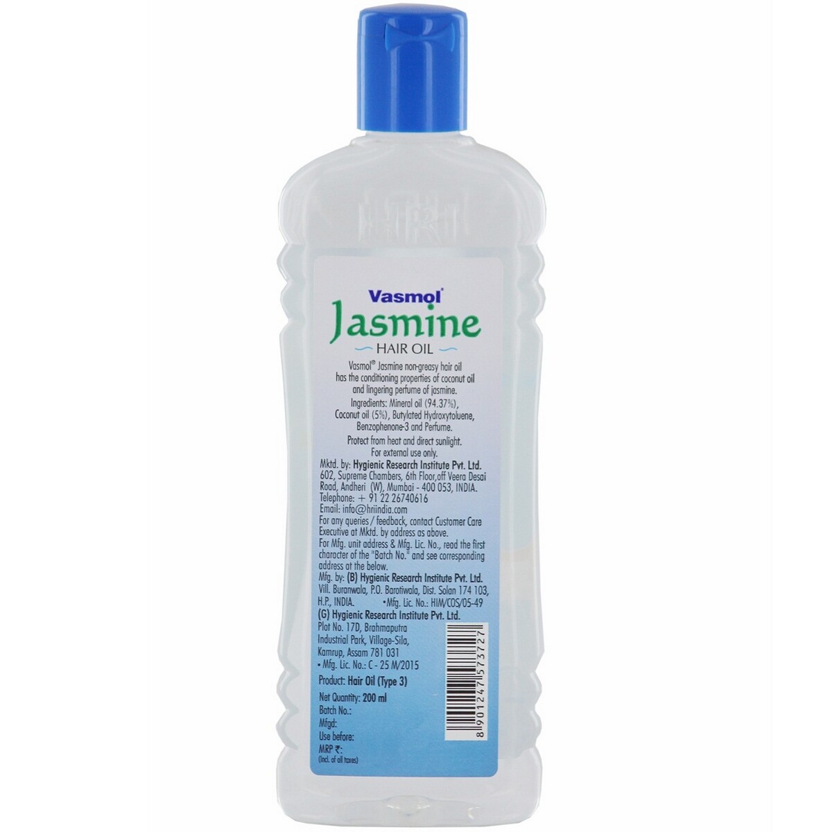 Buy Vasmol Hair Oil Jasmine 200ml Online - Lulu Hypermarket India