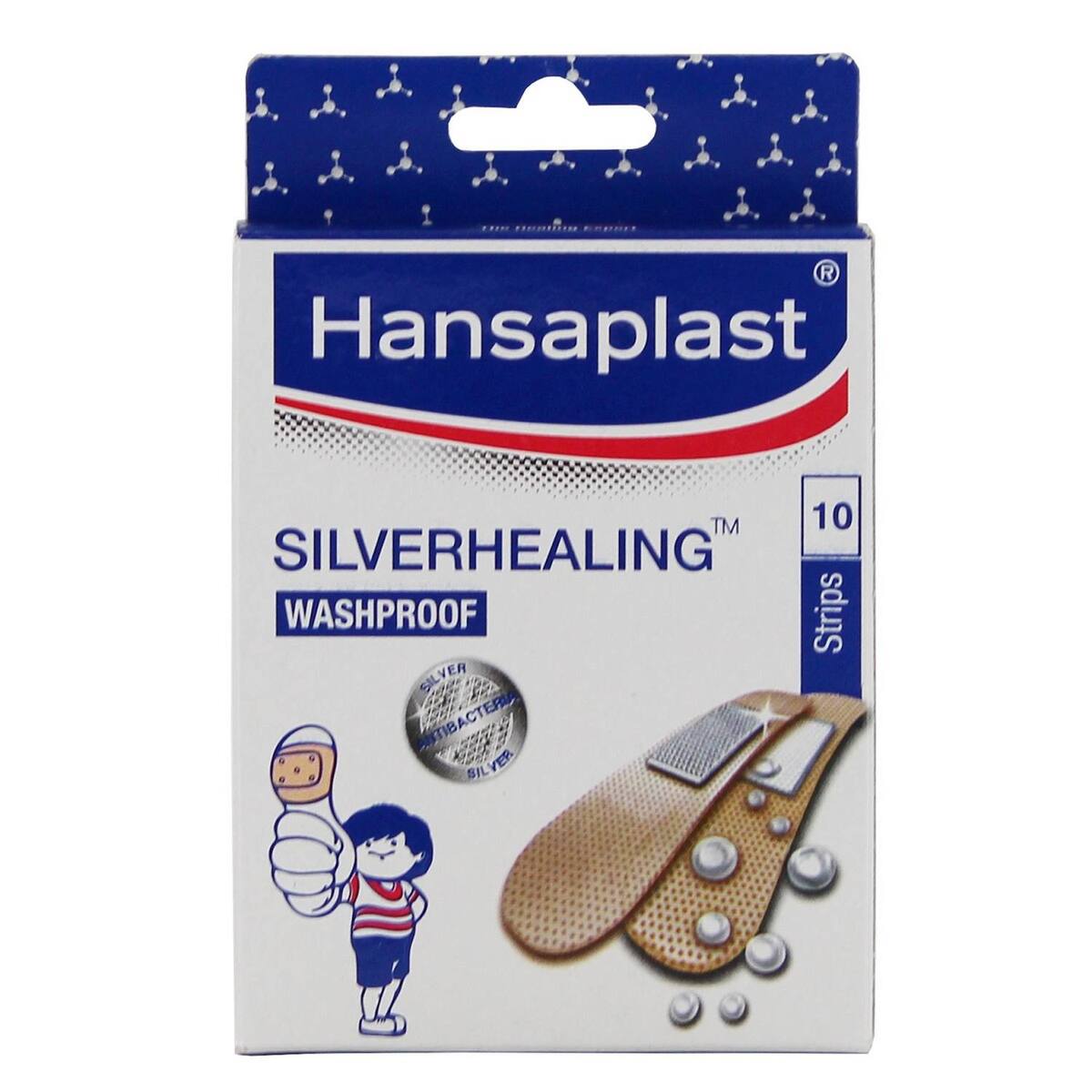 Hansaplast Band Aid Silver Washproof 10pcs