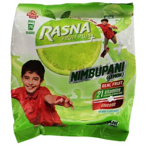 Rasna Fruit Plus Lime Pouch 500g
