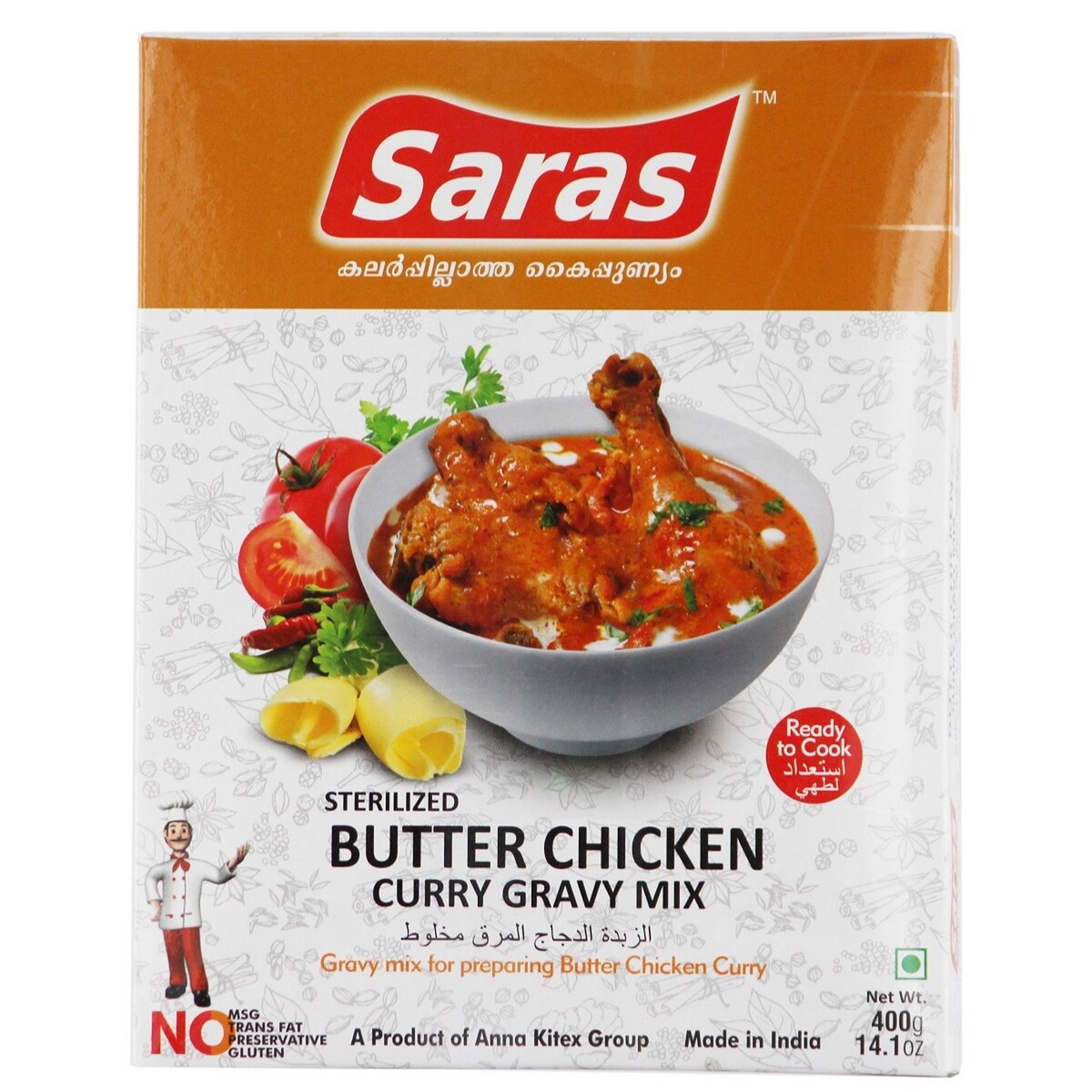 Saras Butter Chicken Curry Gravy Mix 400g