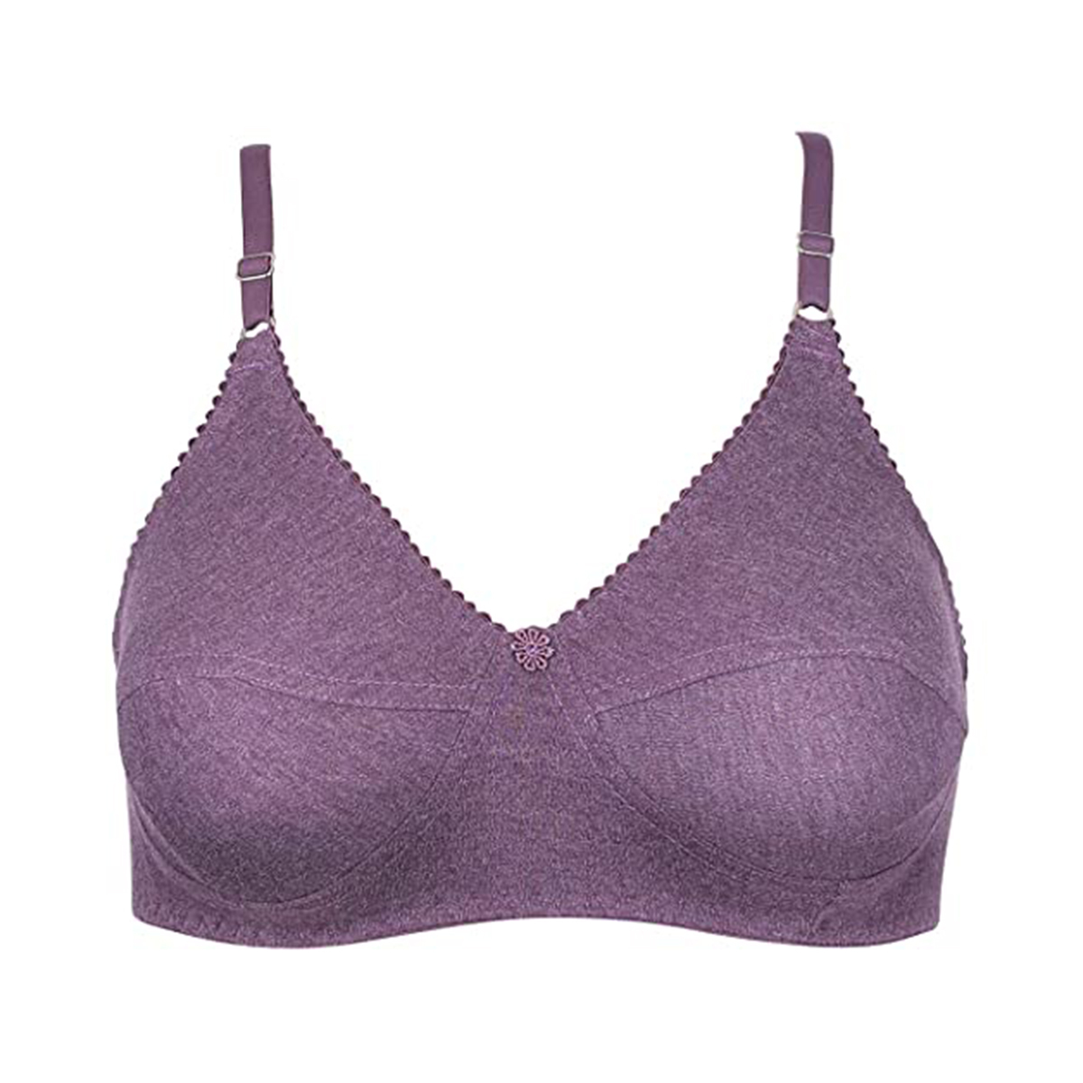 Blossom Non Padded Wire Free Horizontal Seam Cup Bra with Adjustable Straps - Assorted