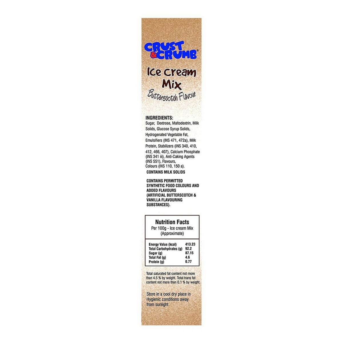 Crust N Crumb Ice Cream Mix-Butterscotch 100g