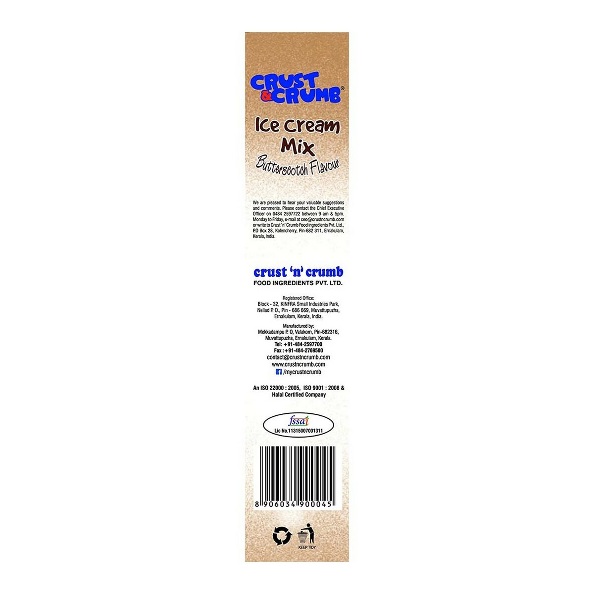 Crust N Crumb Ice Cream Mix-Butterscotch 100g